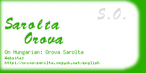 sarolta orova business card